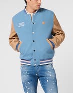PHILIPP PLEIN Varsity Bomber Cocco Sleeves Milan Men