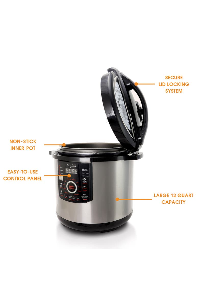 12 Quart Steel Digital Pressure Cooker, Alternate, color, Grey