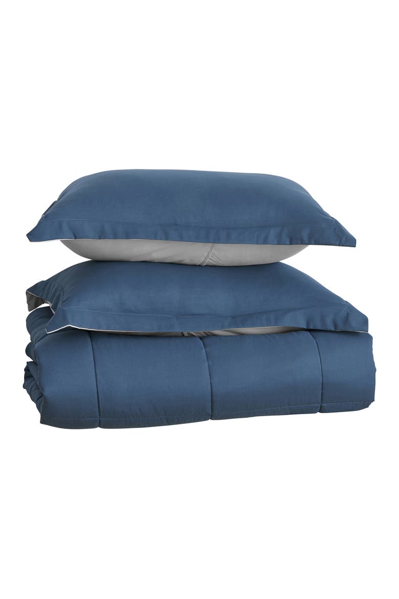 Solid Comforter Set, Main, color, NAVY SOLID