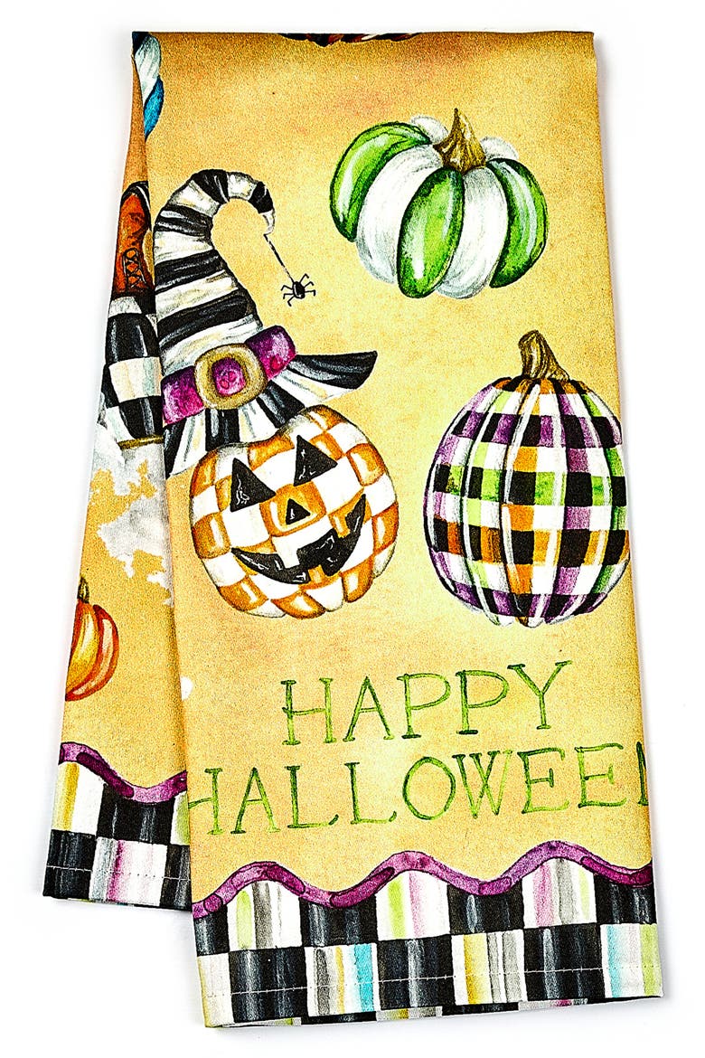 Happy Halloween Dish Towel, Main, color, ORANGE