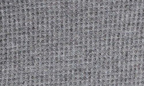 Shop Madewell Long Sleeve Waffle Knit Crewneck T-shirt In Heather Charcoal