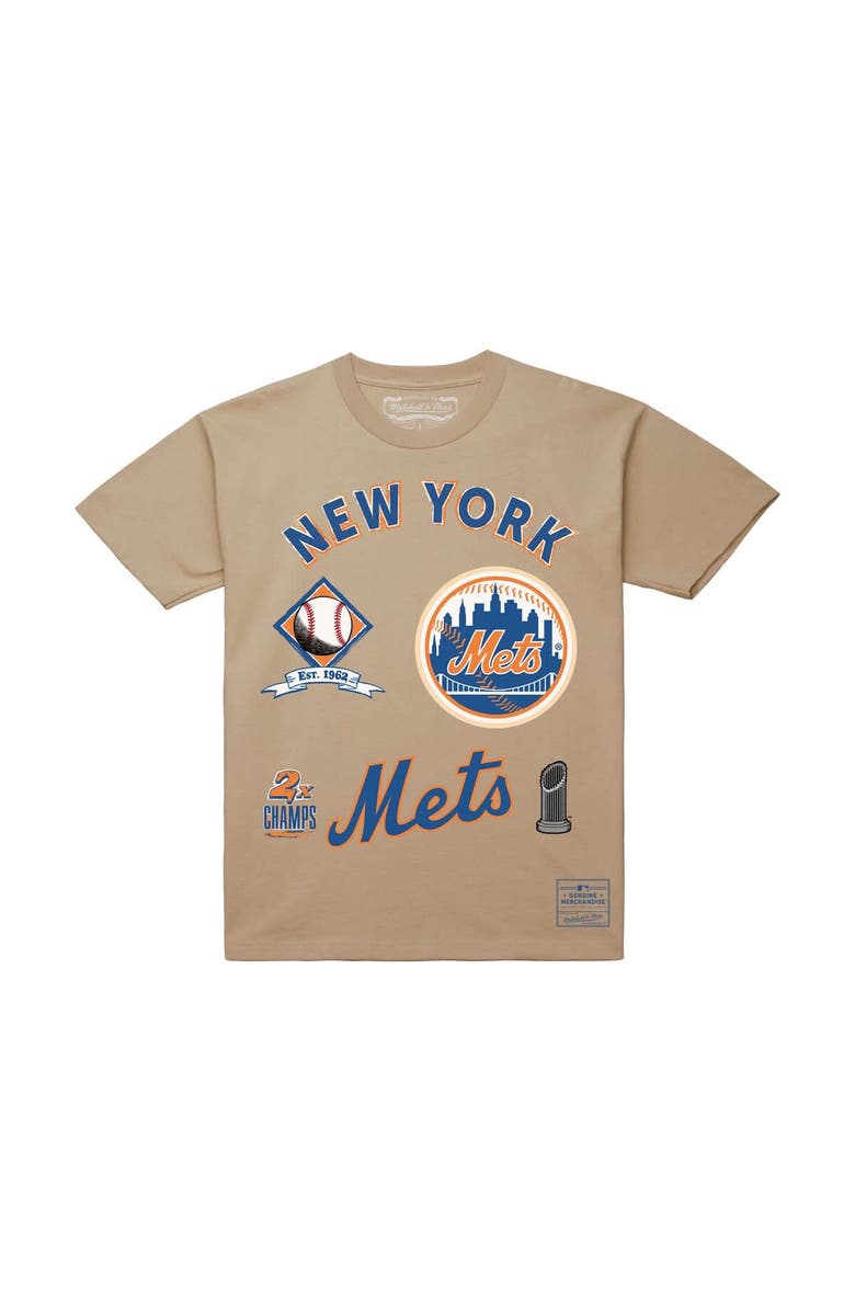 Mitchell & Ness Men's Mitchell & Ness Cream New York Mets Legacy Defined T-Shirt, Alternate, color, Cream