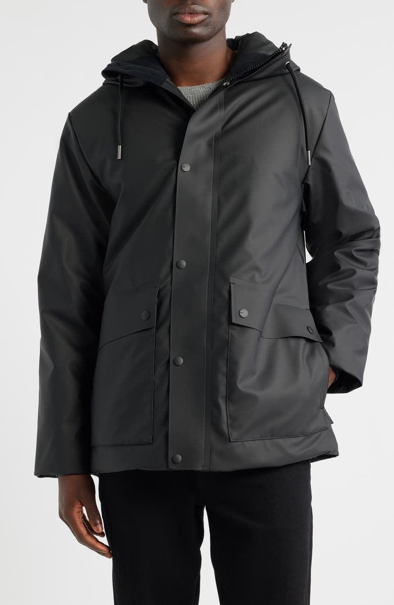 Rains Nome Long Waterproof Parka, Alternate, color, Black