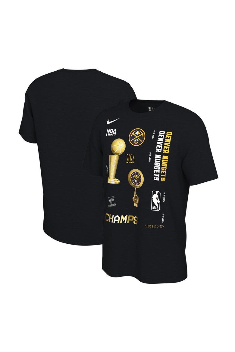 Men's Nike Black Denver Nuggets 2023 NBA Finals Champions Celebration Expressive T-Shirt, Main, color, Black