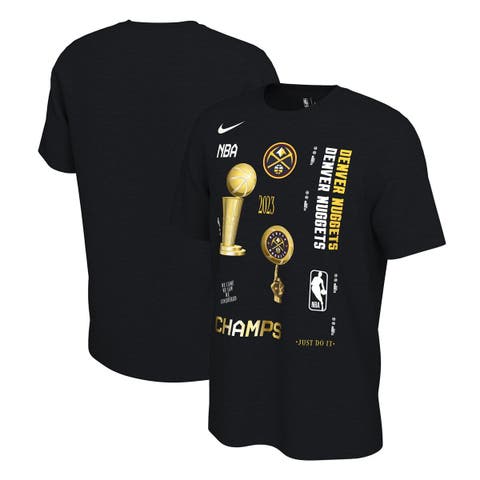 Men's Nike Black Denver Nuggets 2023 NBA Finals Champions Celebration Expressive T-Shirt