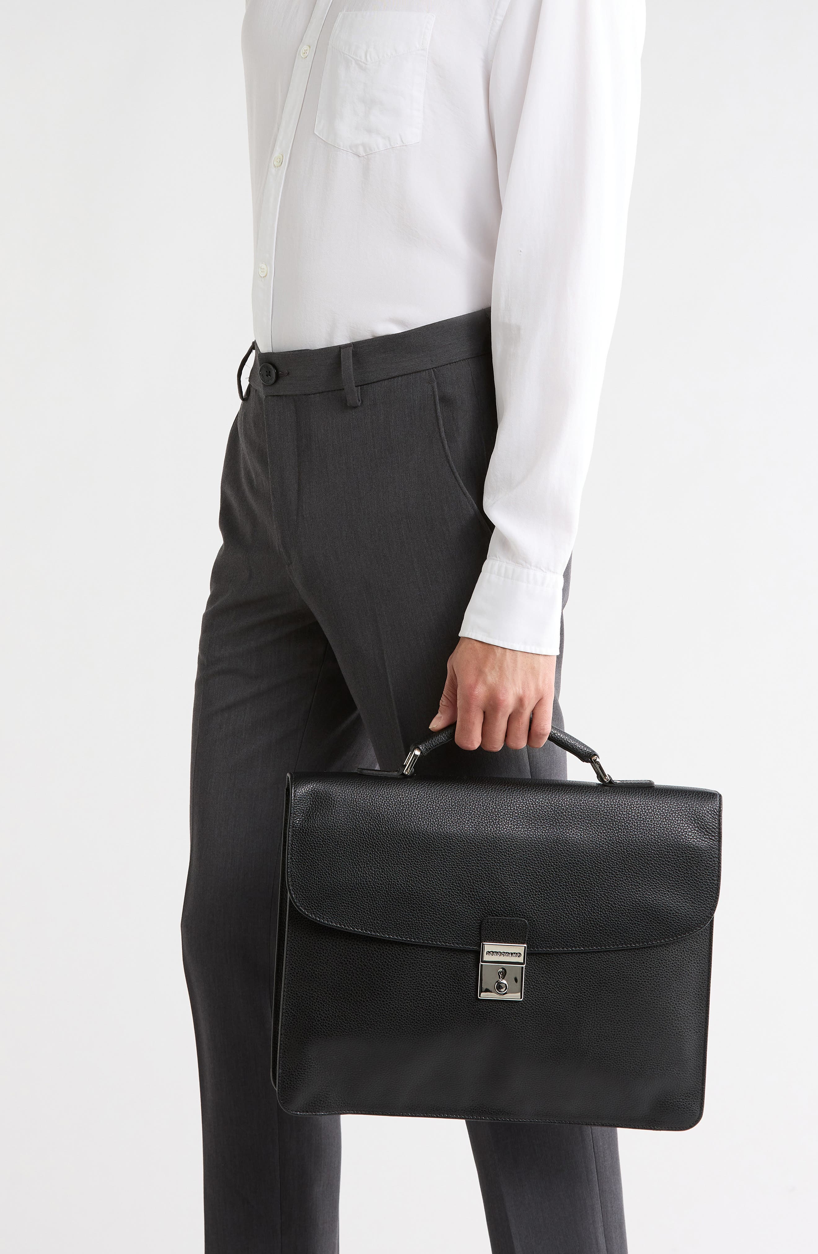 Longchamp Le Foulonné Briefcase, Alternate, color, 