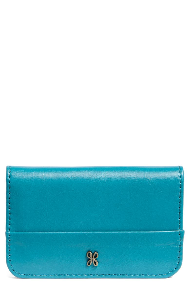 HOBO Jill Mini Card Case, Main, color, Biscayne Blue