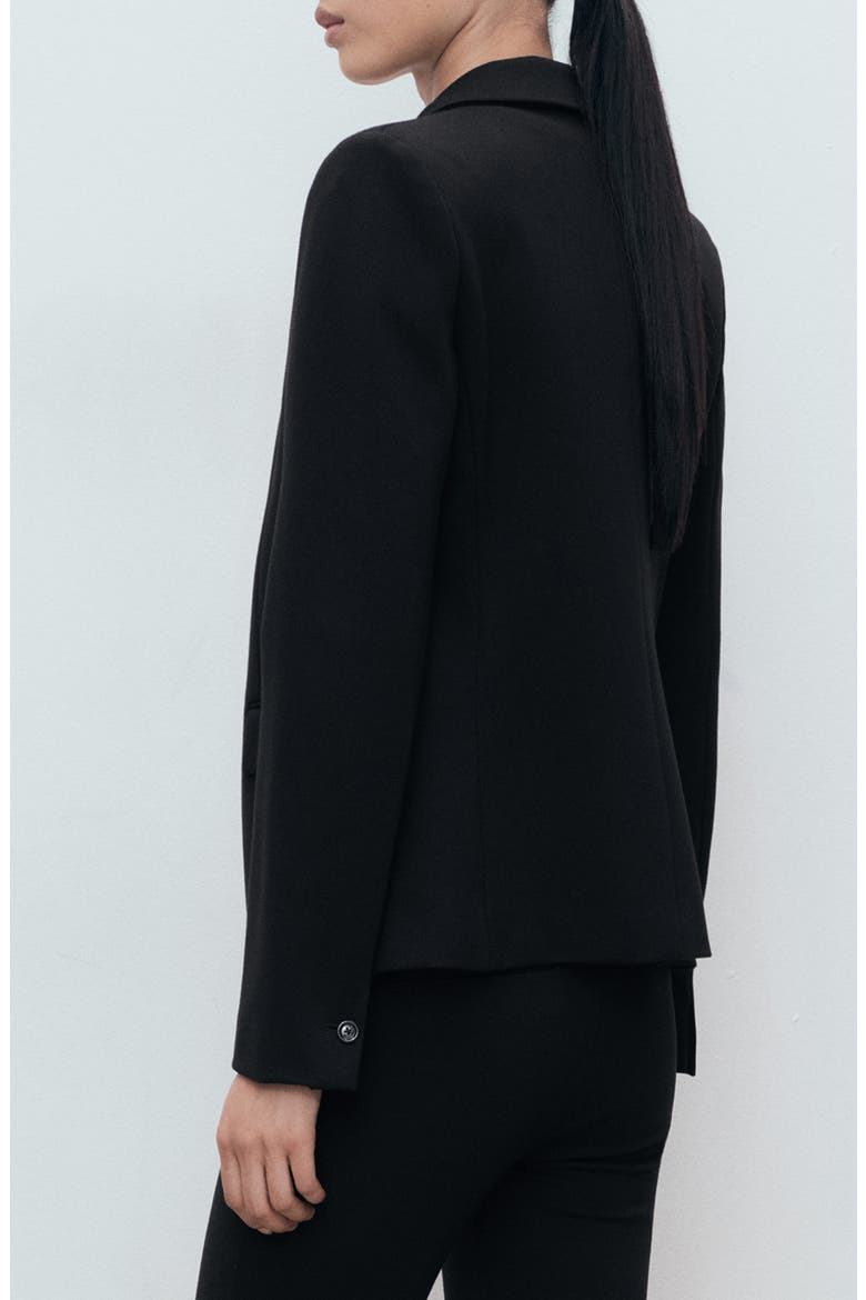 Fitted Suit Jacket, Alternate, color, BLACK