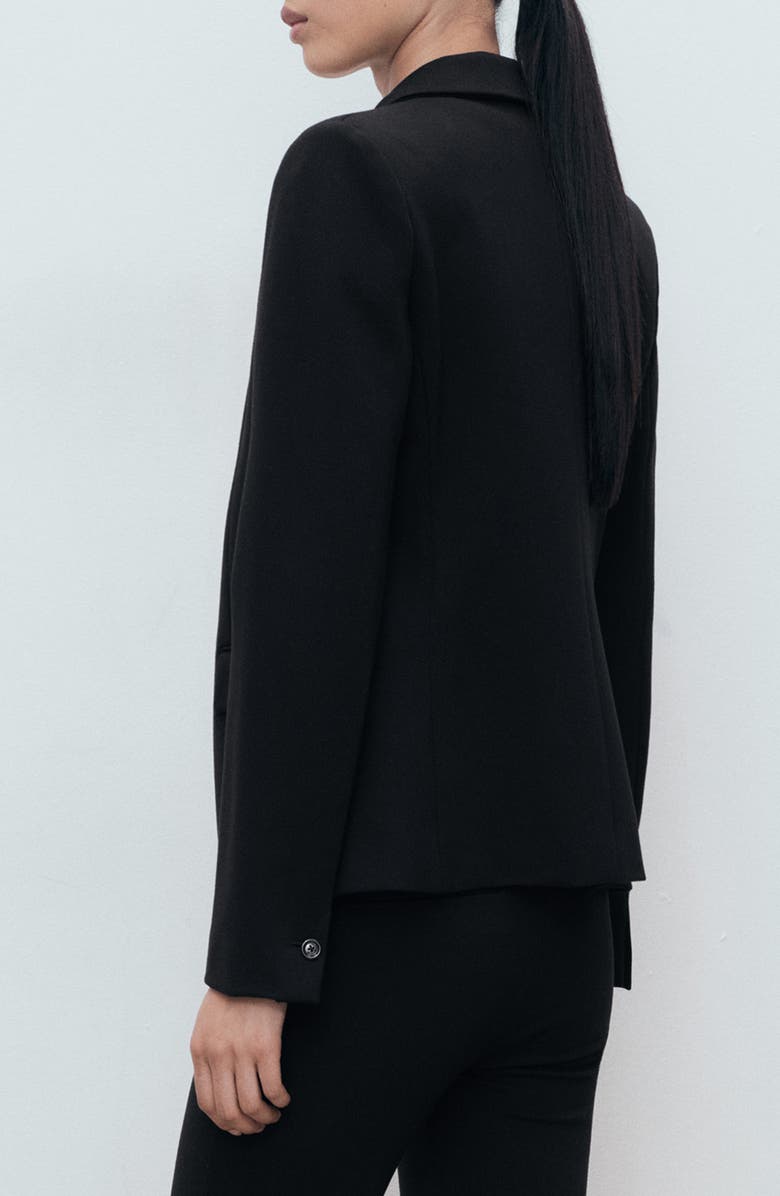 MANGO Fitted Suit Jacket, Main, color, Black