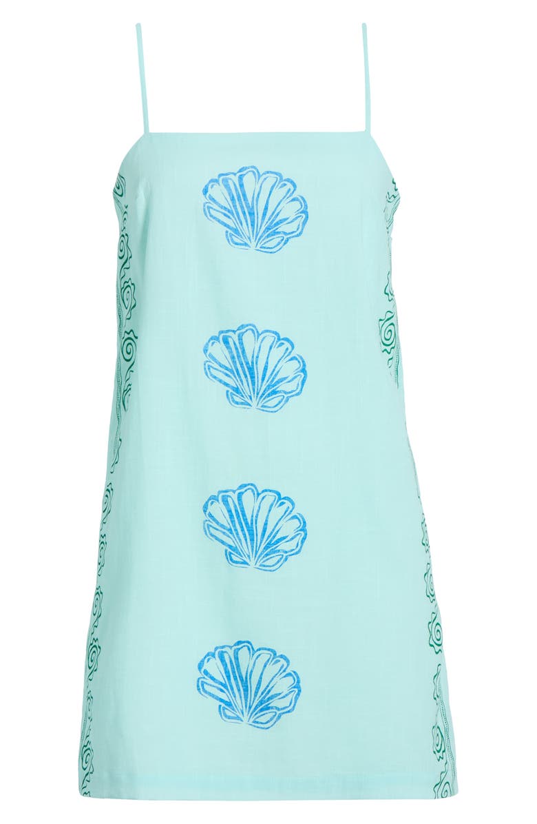 Billabong Sunburst Spaghetti Strap Minidress, Alternate, color, Pool Blue