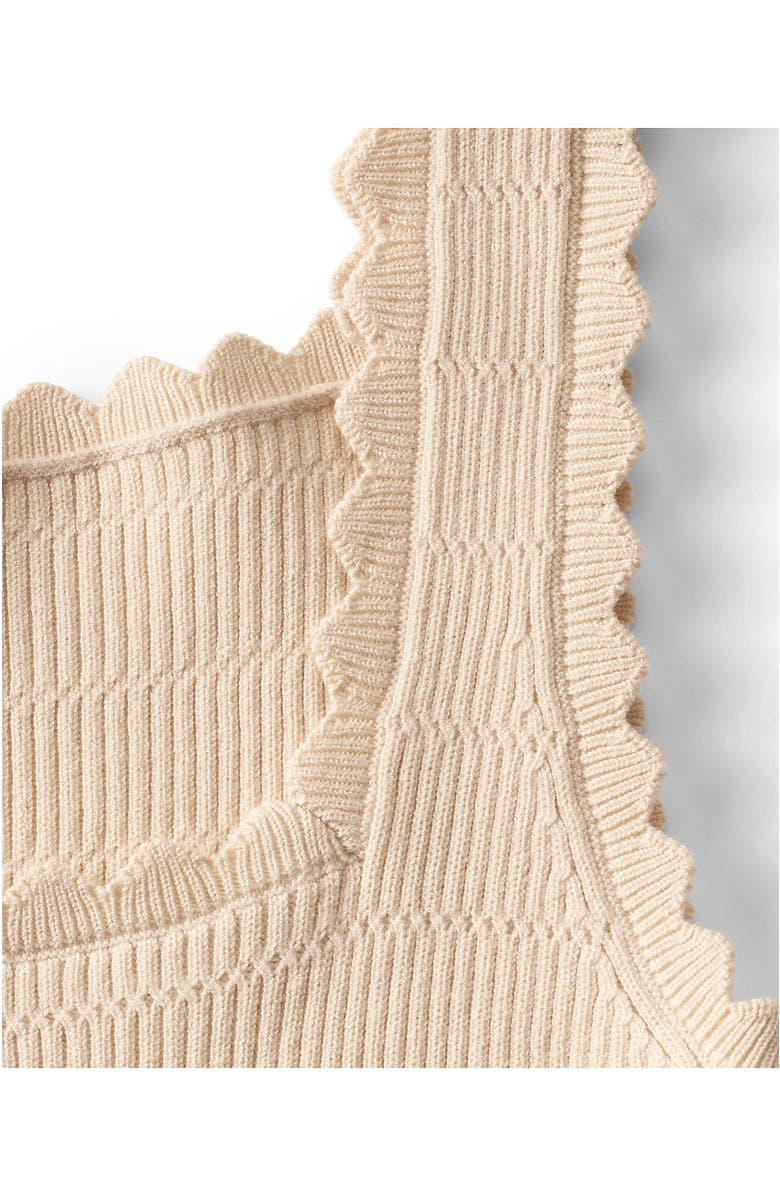 Lands' End High Retention Square Neck Tank Sweater, Alternate, color, Oatmeal