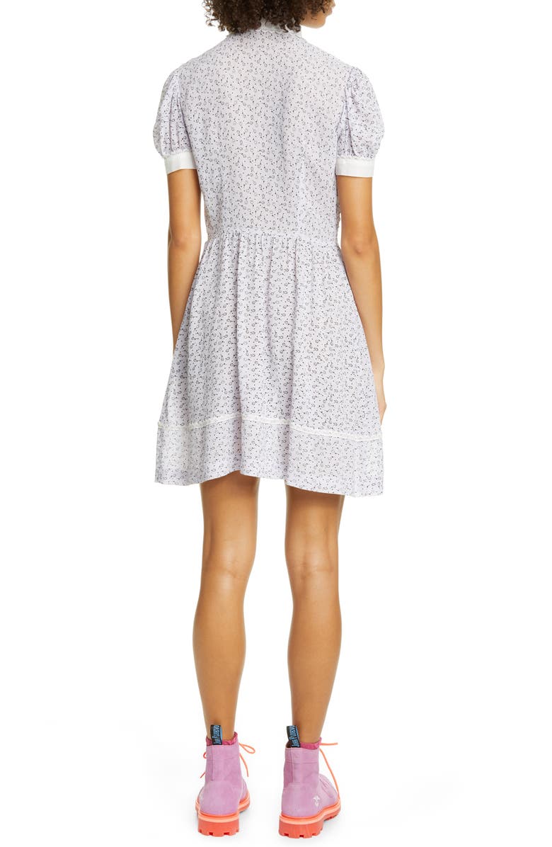 Anna Sui Dandelion Print Button Front Babydoll Dress, Alternate, color, 