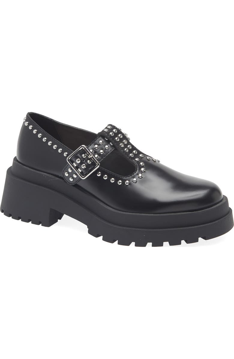 Loeffler Randall Verona Platform Mary Jane, Main, color, Black/ Silver