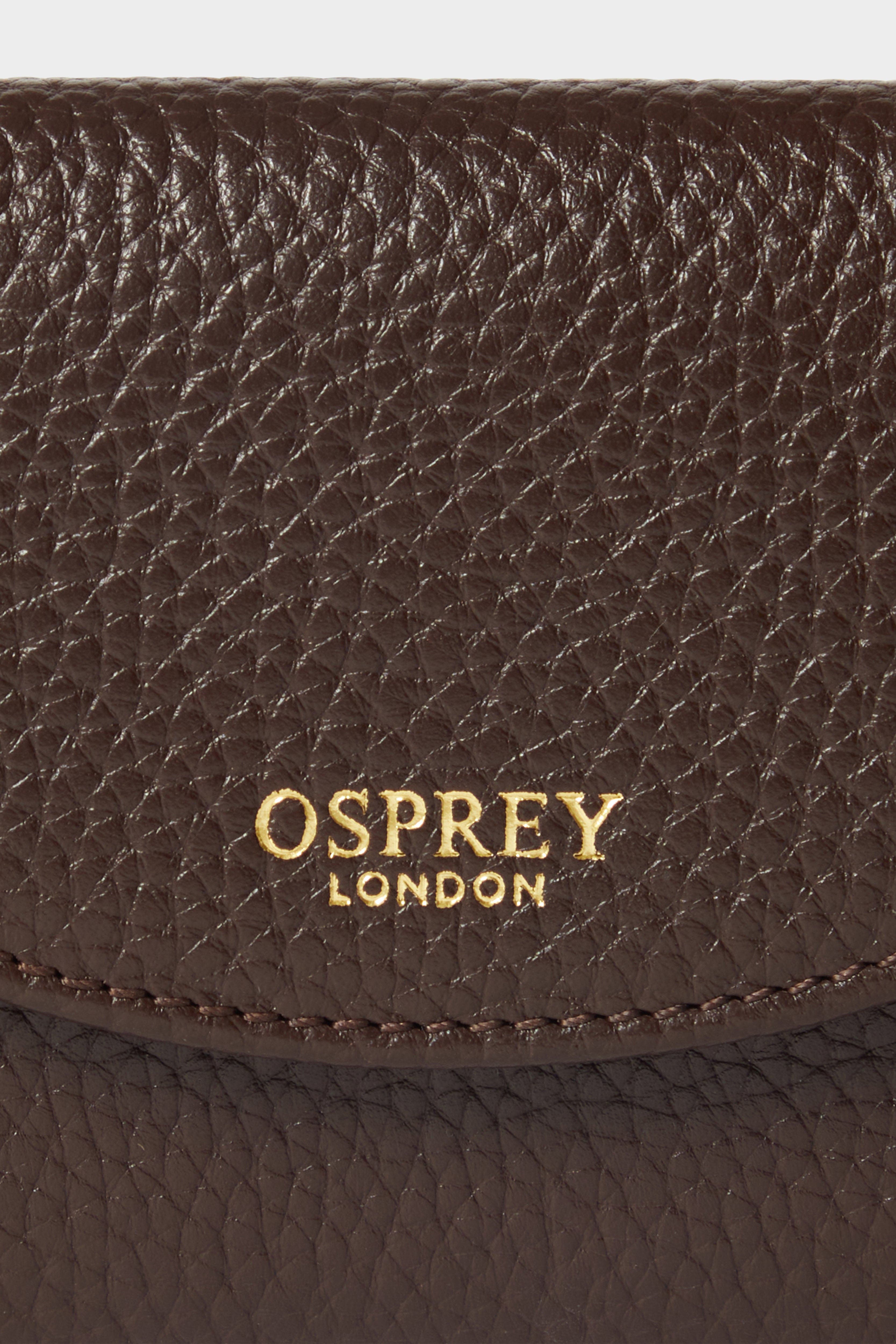 Osprey London The Core Small Leather Matinee Purse, Alternate, color, Bitter Chocolate