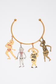 Bimba y Lola Choker Necklace With Tricolor Metal Silhouettes
