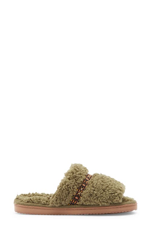 R.g. Barry One Banded Faux Fur Slipper In Green