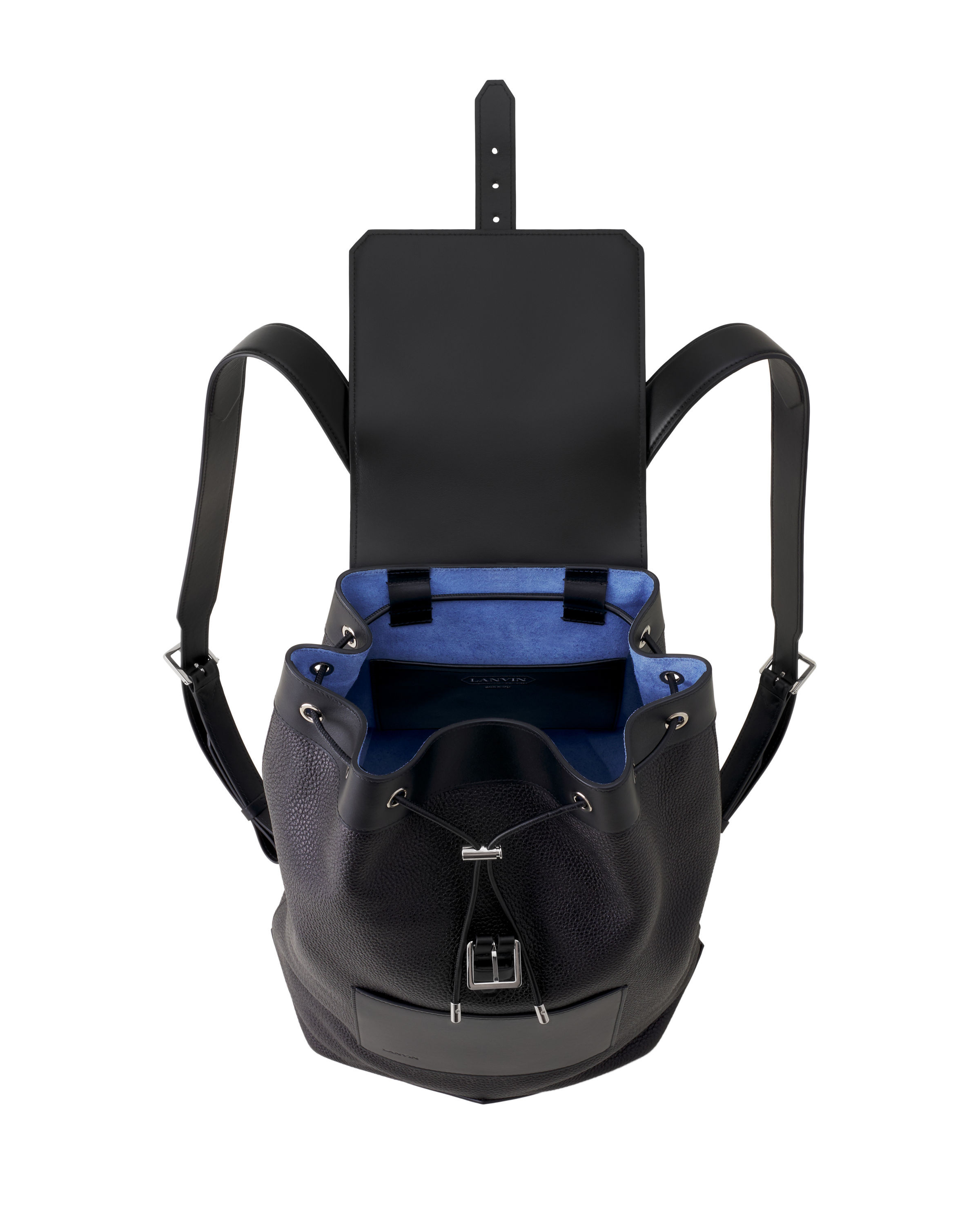Lanvin Zaino Leather Backpack, Alternate, color, Black