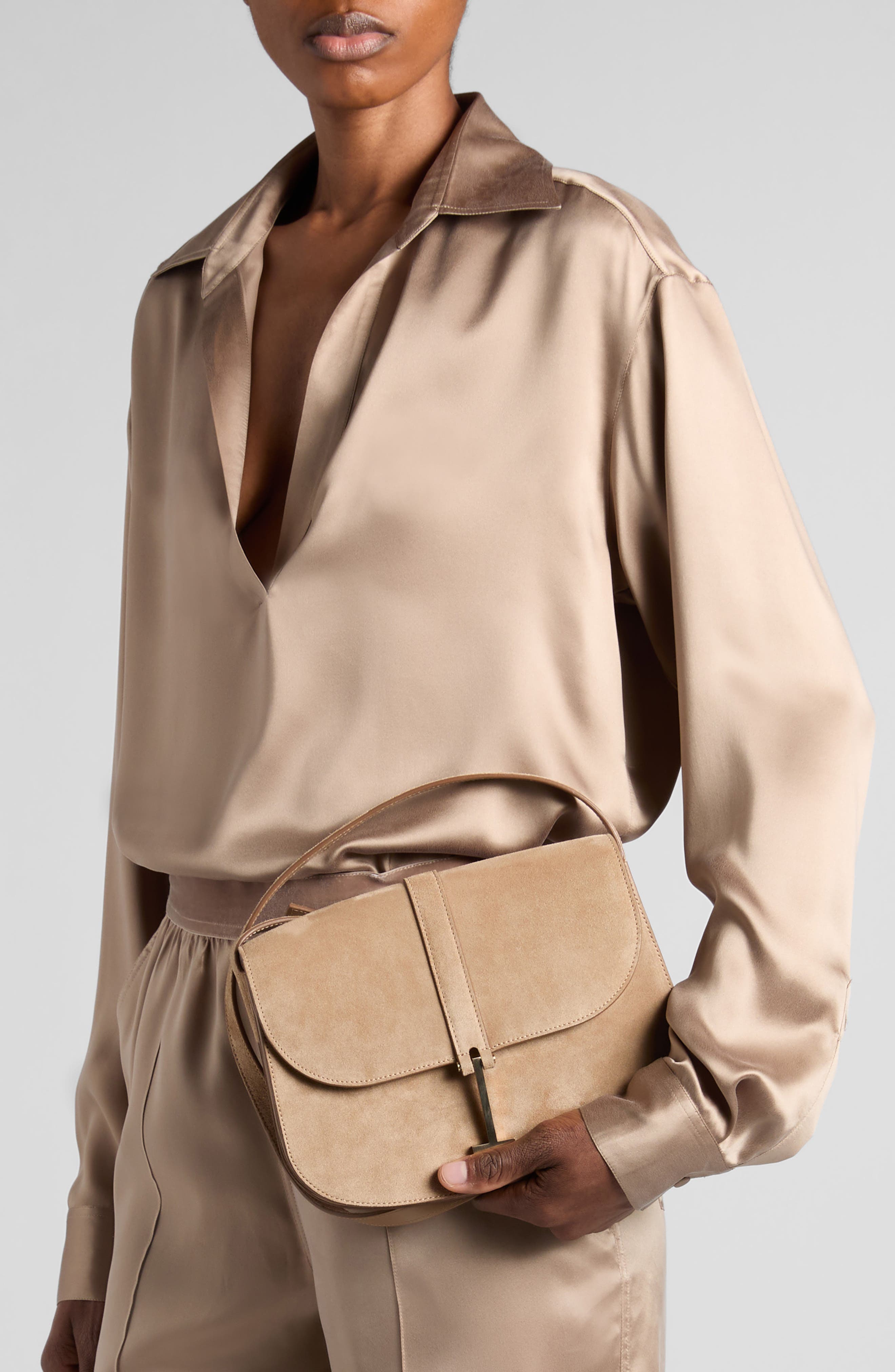 Small Kara Suede Crossbody Bag, Alternate, color, AMPHORA