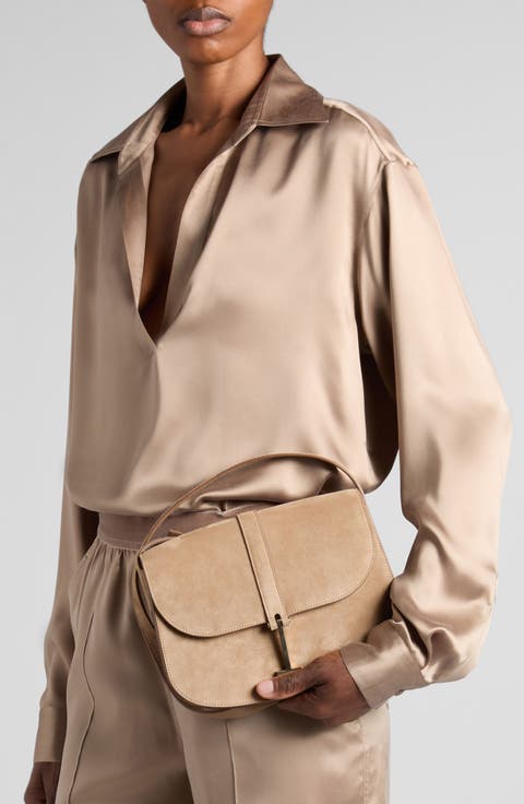 Small Kara Suede Crossbody Bag