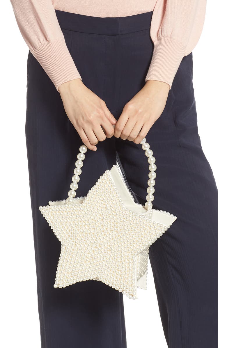 Halogen<sup>®</sup> x Atlantic-Pacific Star Pearl Handbag, Alternate, color,