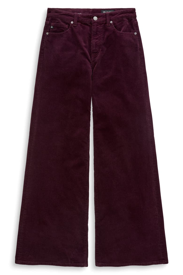 Saige High Waist Wide Leg Jeans, Alternate, color, JAZZ BERRY