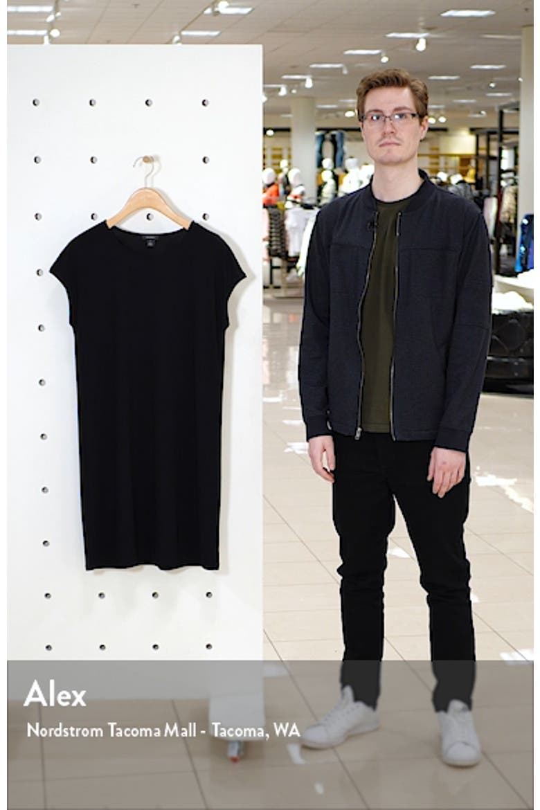 Cap Sleeve Jersey Shift Dress video