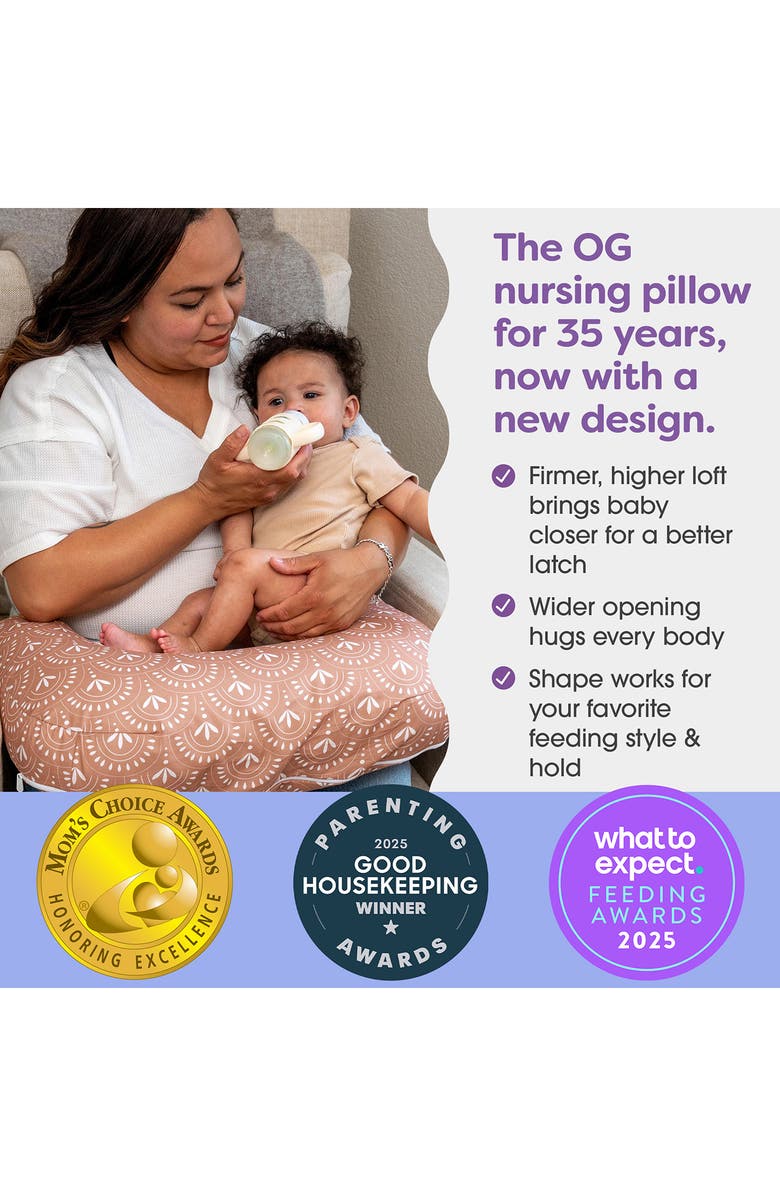 Boppy Nursing Pillow, Alternate, color, Clay Boho Arches