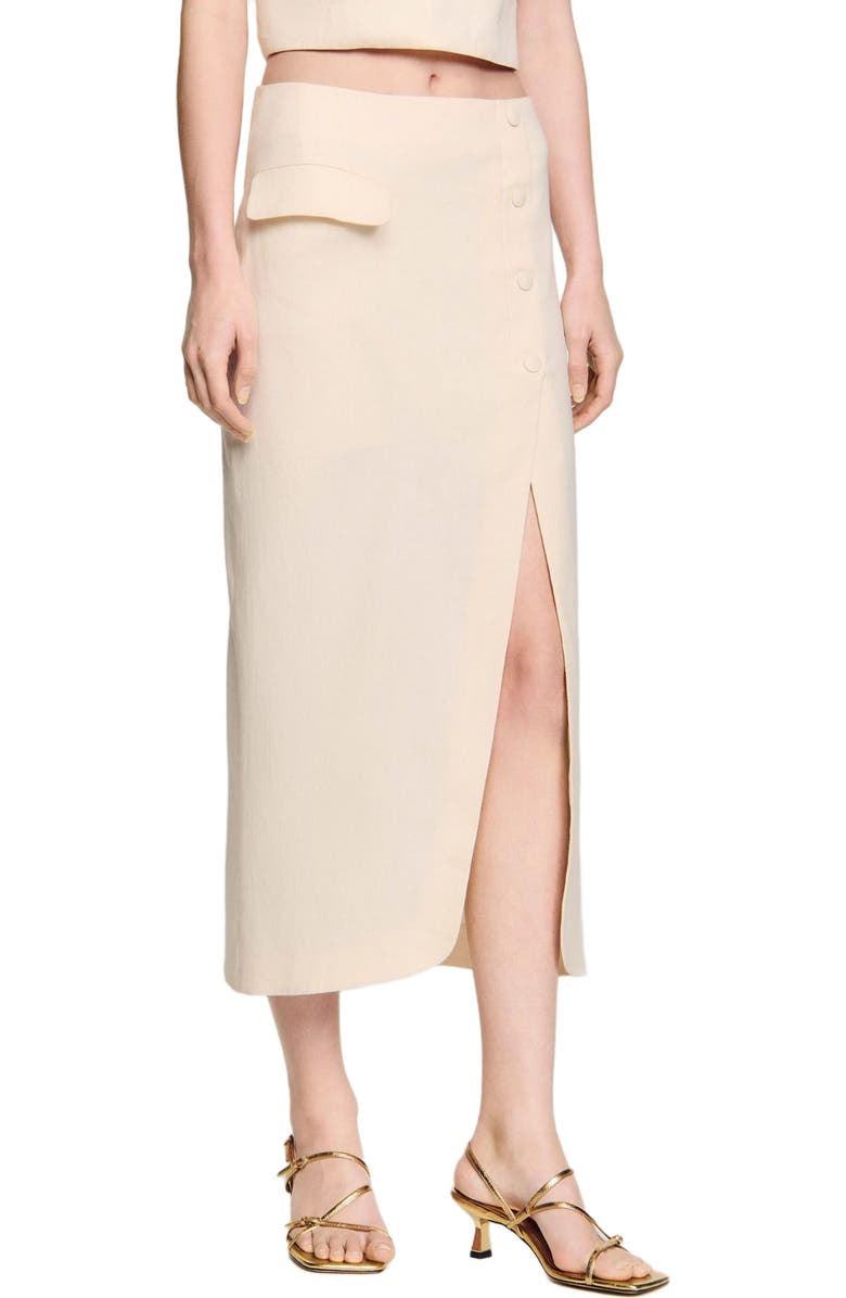 SANDRO Sandals with straps, Alternate, color, Gold