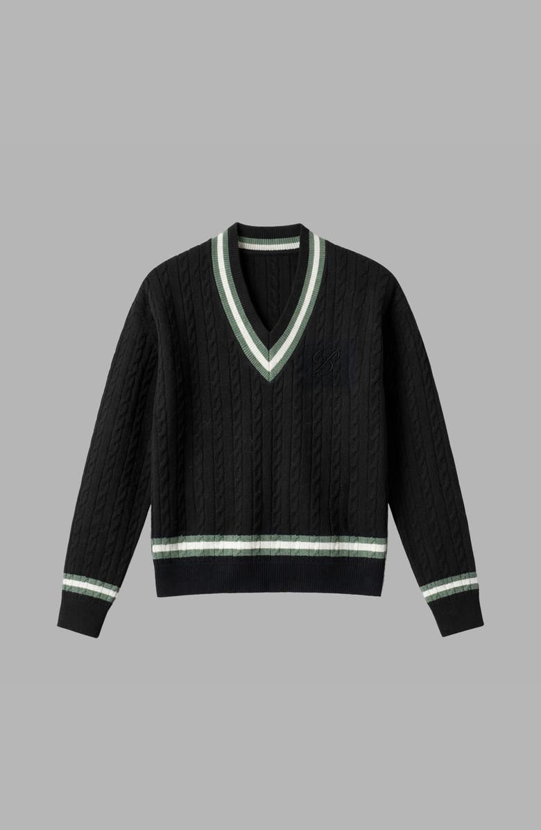 Blvck Knit V-Neck Sweater, Main, color, Black