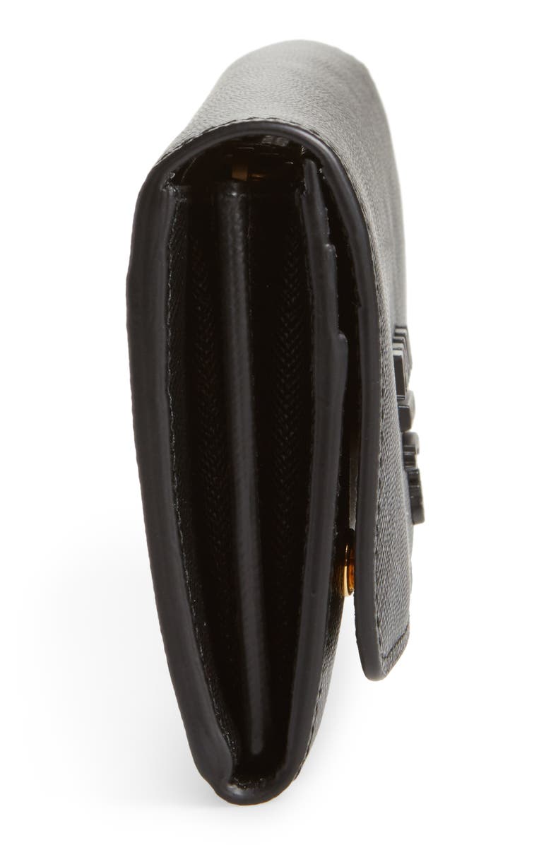 Prada Monochrome Saffiano Leather Wallet, Alternate, color, 