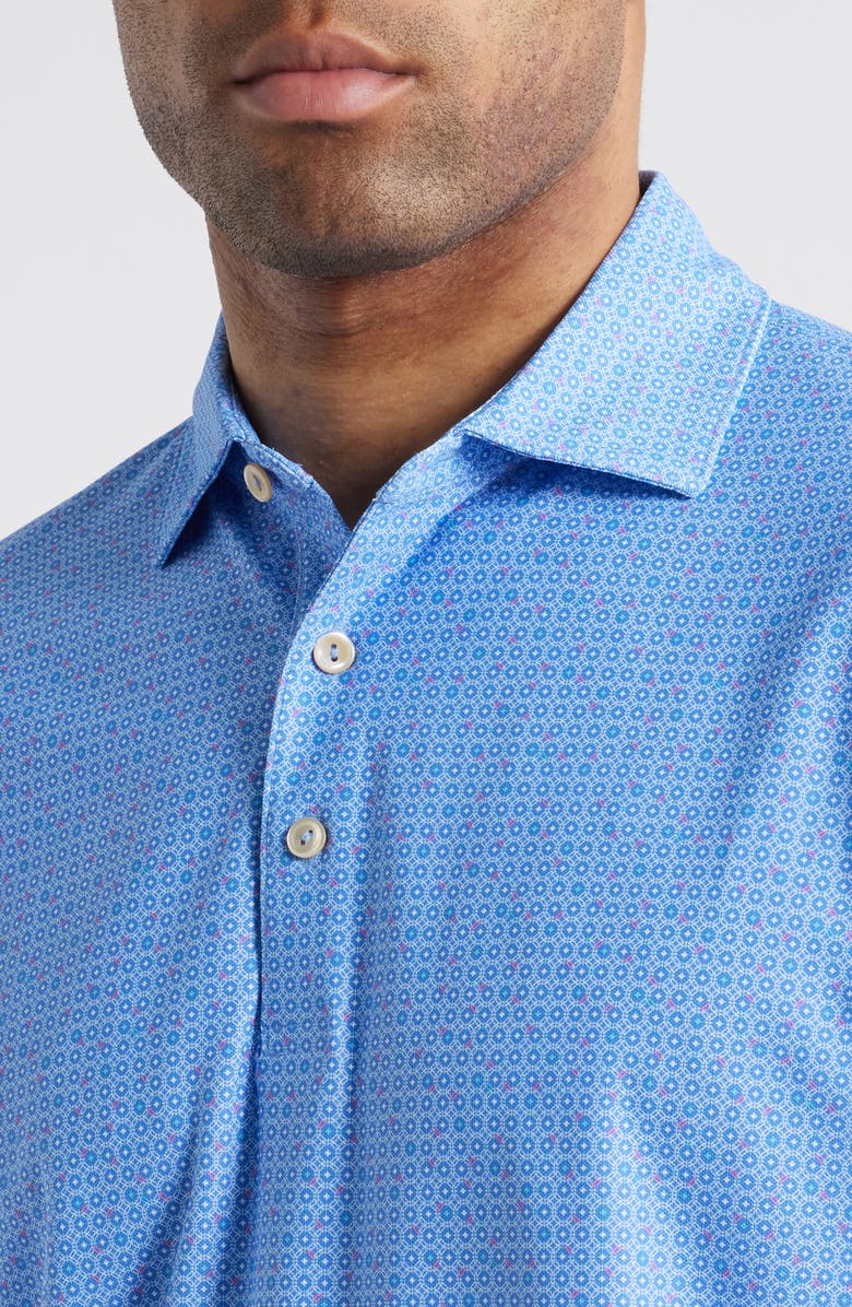 Peter Millar Casa Nova Performance Mesh Polo, Alternate, color, Blue Sea