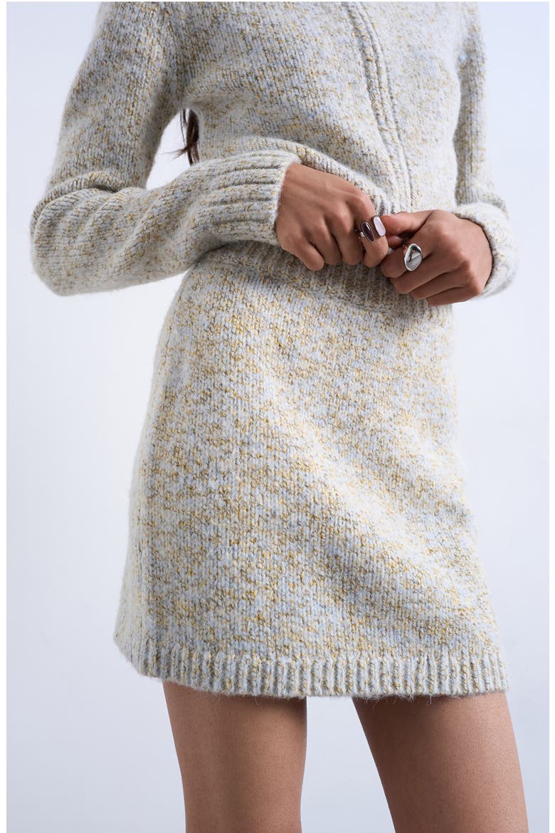 Twist Yarn Miniskirt, Alternate, color, LIGHT BLUE MULTI