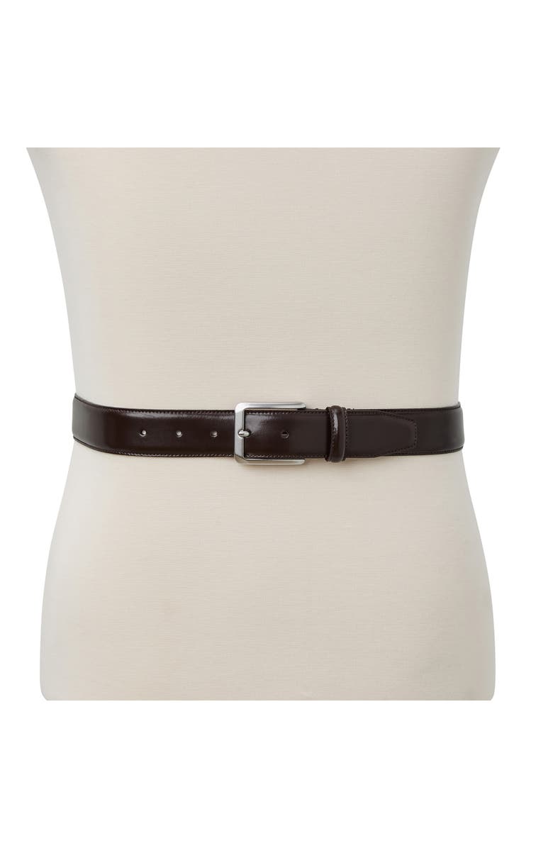 Bruno Magli Dante Leather Belt, Alternate, color, Dark Brown