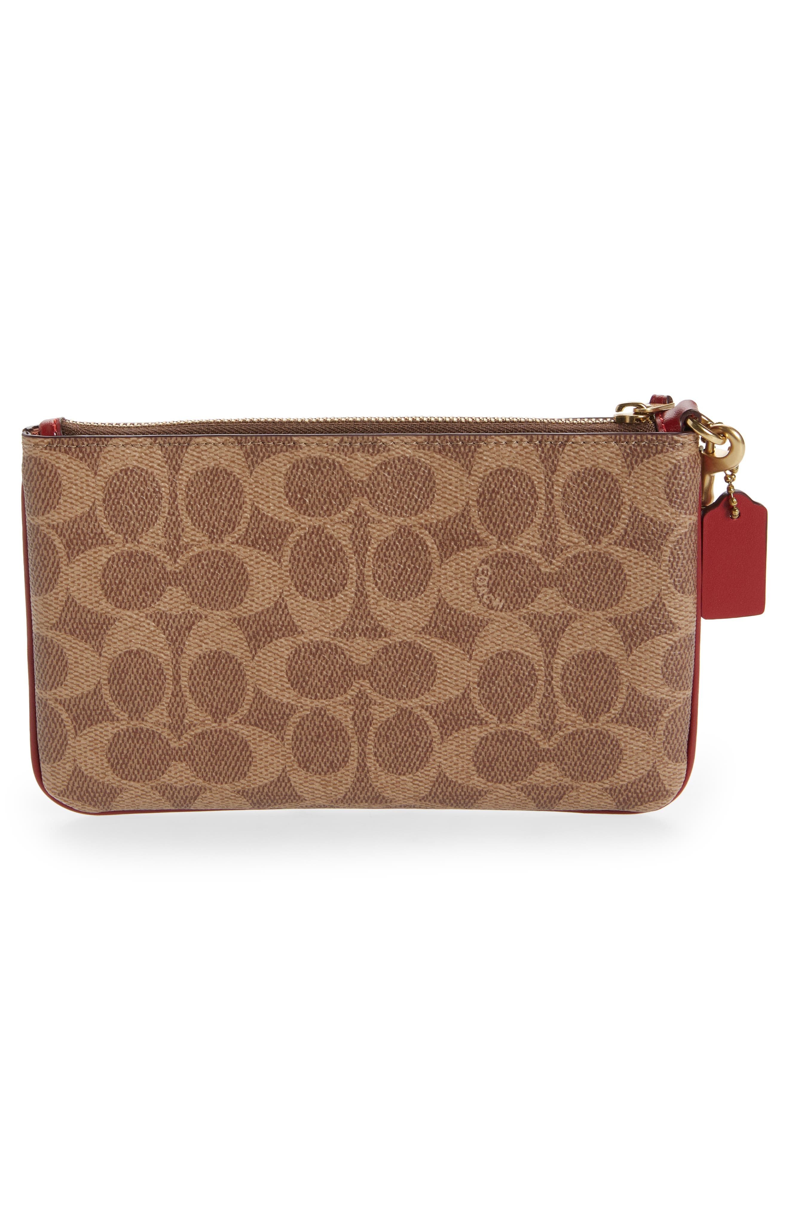 COACH Lunar New Year Coated Canvas Signature Wristlet, Alternate, color, 