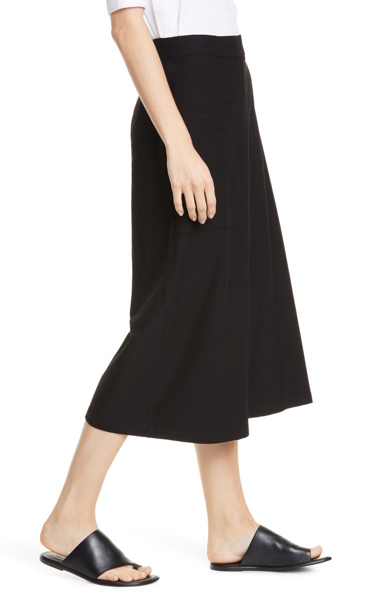 Eileen Fisher Faux Wrap Wide-Leg Crop Pants, Alternate, color,