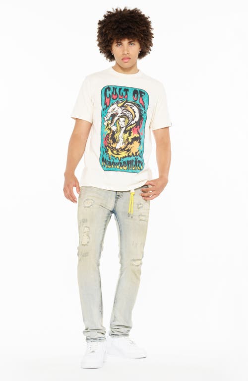 Cult Of Individuality Cotton Graphic T-shirt In Winter White