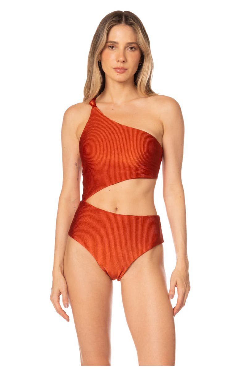 KIBYS Sunset Bazaar Hannah Trikini One Piece, Main, color, Terracota Rusty Copper