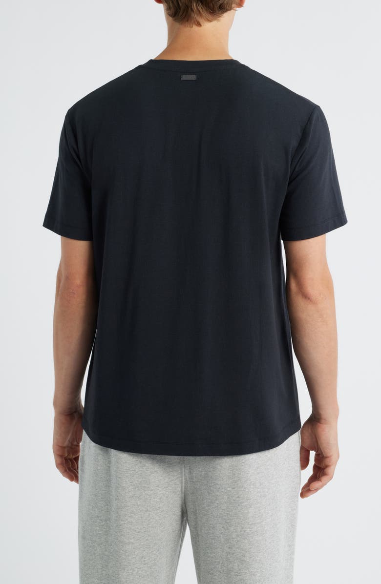 Lunya Slumberknit Henley Pajama T-Shirt, Alternate, color, Immersed Black