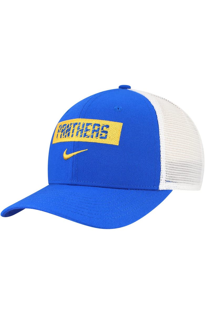 Nike Men's Nike Royal Pitt Panthers 2024/25 Sideline Rise Trucker Adjustable Hat, Main, color, Royal