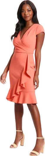 Ruffle Faux Wrap Dress