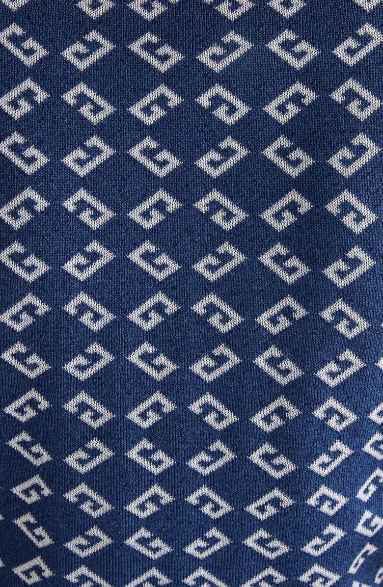 Givenchy Monogram 72 Jacquard Crop Crewneck Top, Alternate, color, Denim Blue