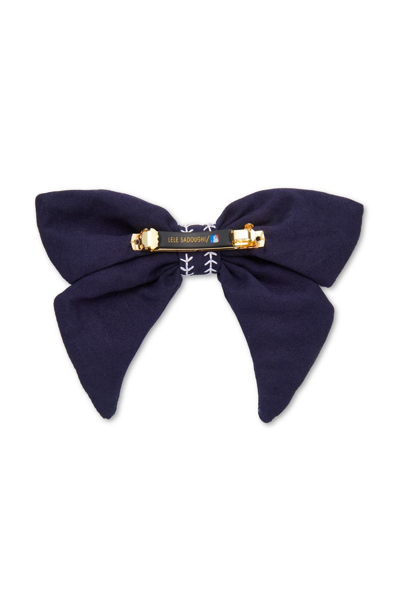 Lele Sadoughi MLB NY Yankees Bow Barrette, Alternate, color, 
