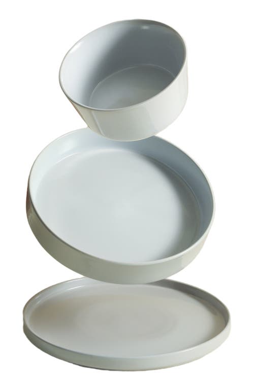 Stone Lain Celina 12pc Stoneware Dinnerware Set In White