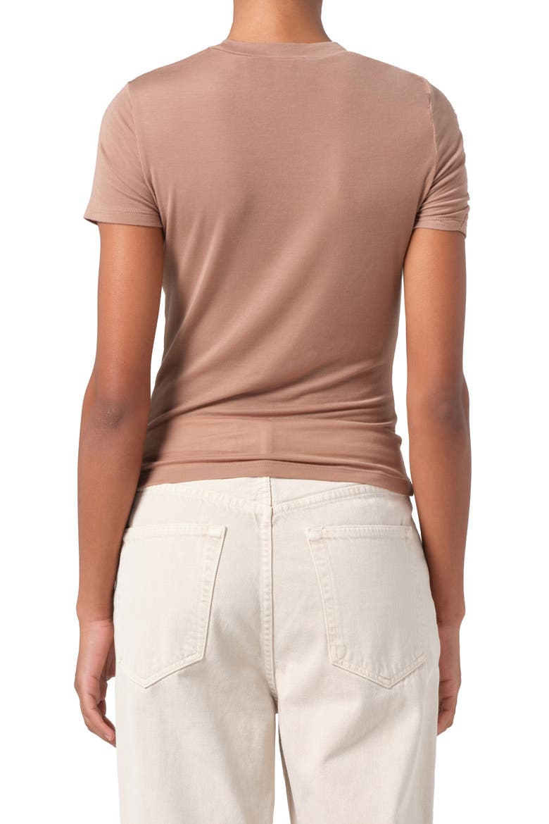 Lissa Twist Front T-Shirt, Alternate, color, MOTH (BROWNISH TAN)