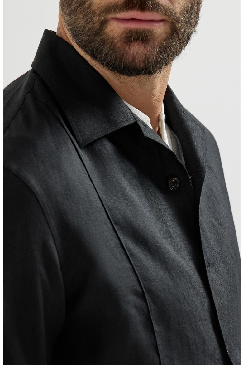 Shirt with Crête details, Alternate, color, Black