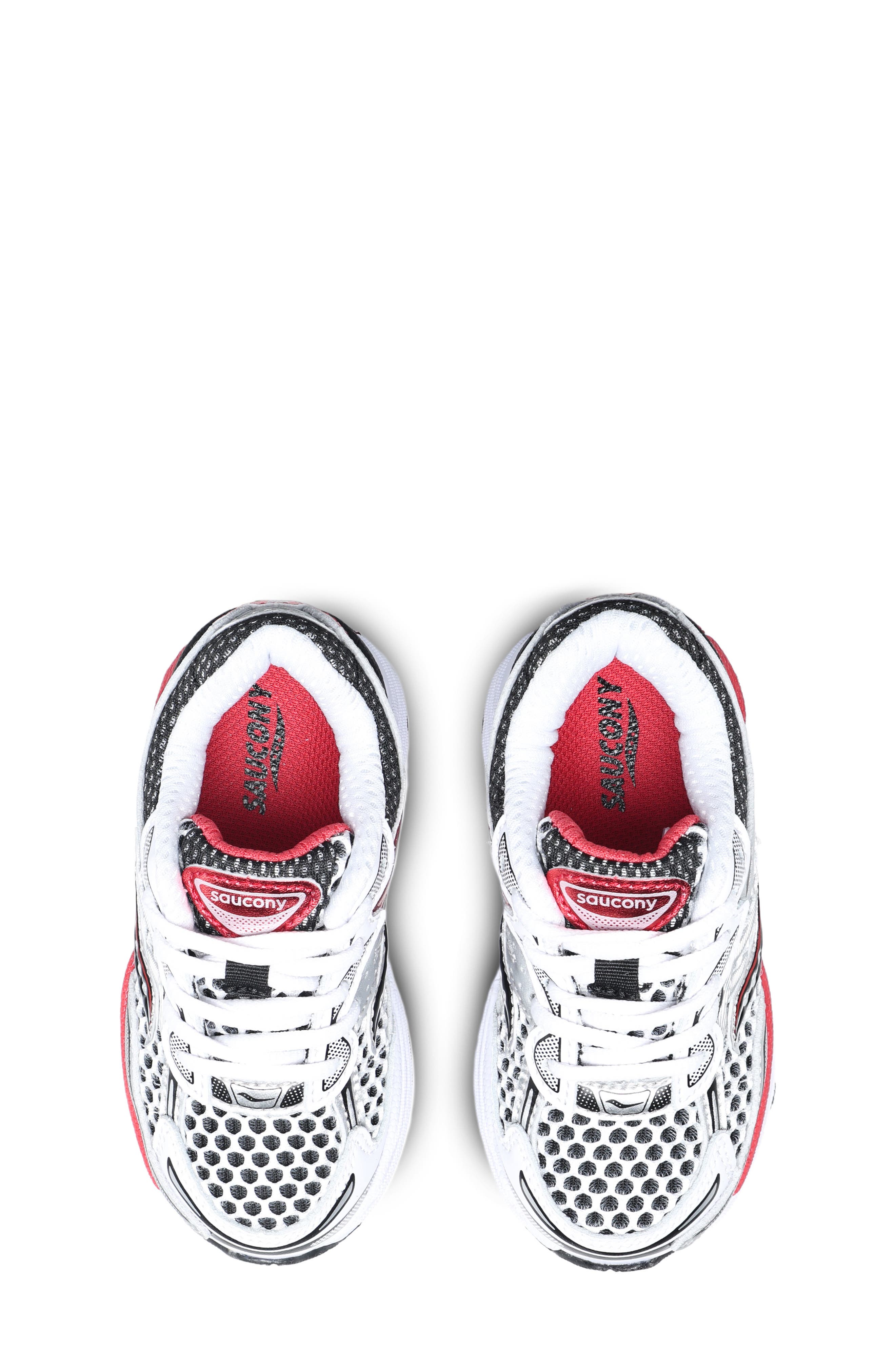 Saucony Kids' ProGrid Omni 9 Sneaker, Alternate, color, White/ Red