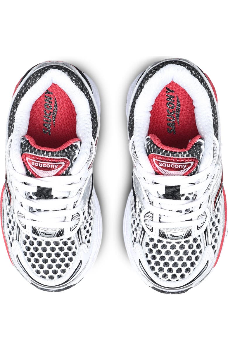 Saucony Kids' ProGrid Omni 9 Sneaker, Alternate, color, White/ Red