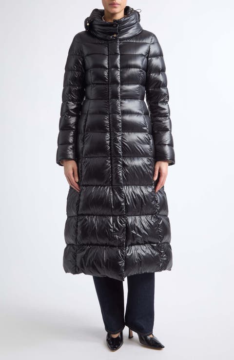 Ultralight Fitted Nylon Maxi Down Coat