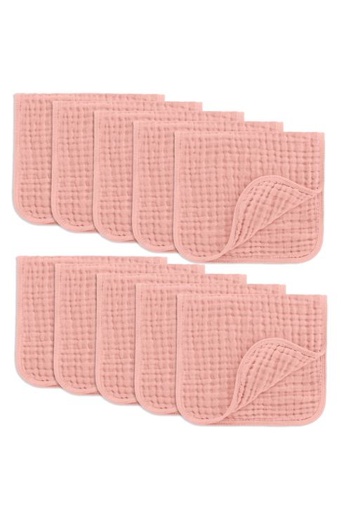 Muslin Burp Cloths - Pack of 10