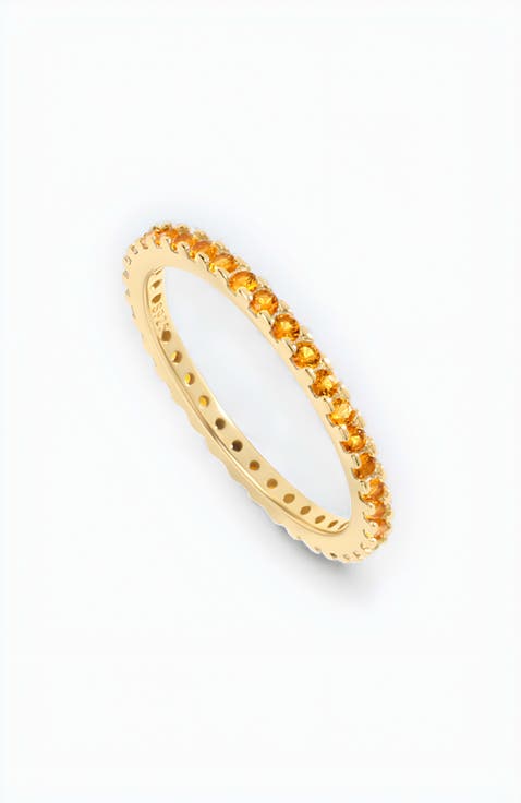November Birthstone Eternity Stacking Ring